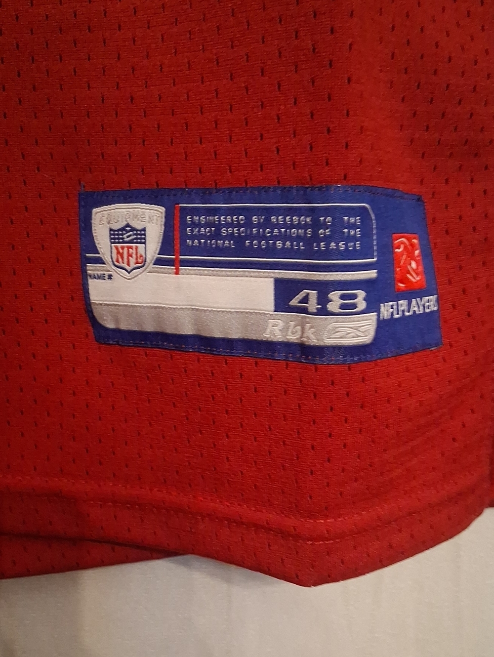 Redskins NFL Team Red Short-Sleeve Jersey - #17 Size 48 - Picture 7 of 10